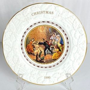 Coalport 1980 Christmas Collectors Plate 9"‎